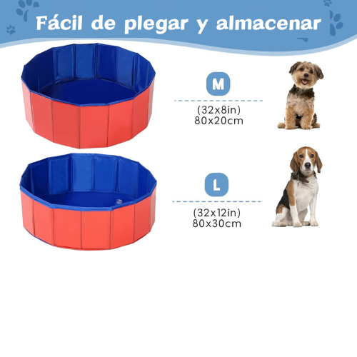 Piscina Plegable Para Mascotas (Talla S/M)